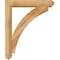 Ekena Millwork Thorton Arts and Crafts Rough Sawn Bracket w/ Offset Brace, Western Red Cedar, 6"W x 30"D x 36"H BKT0604X30X36THR03RWR - alternate 4